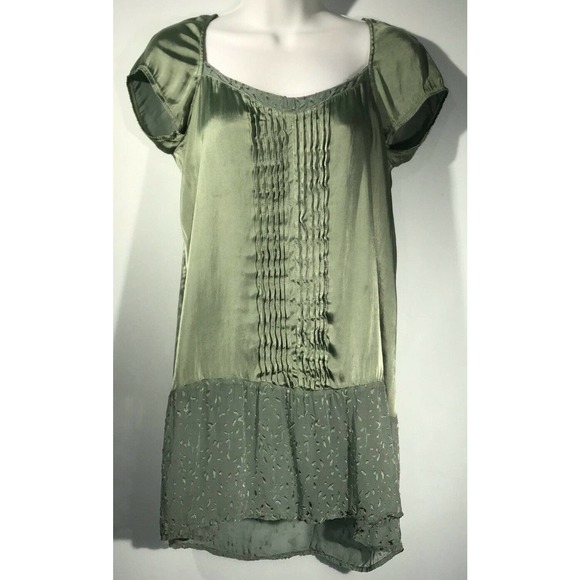Transit Short Sleeve Silk Blend Ruffle Top Size 2 - Picture 1 of 6